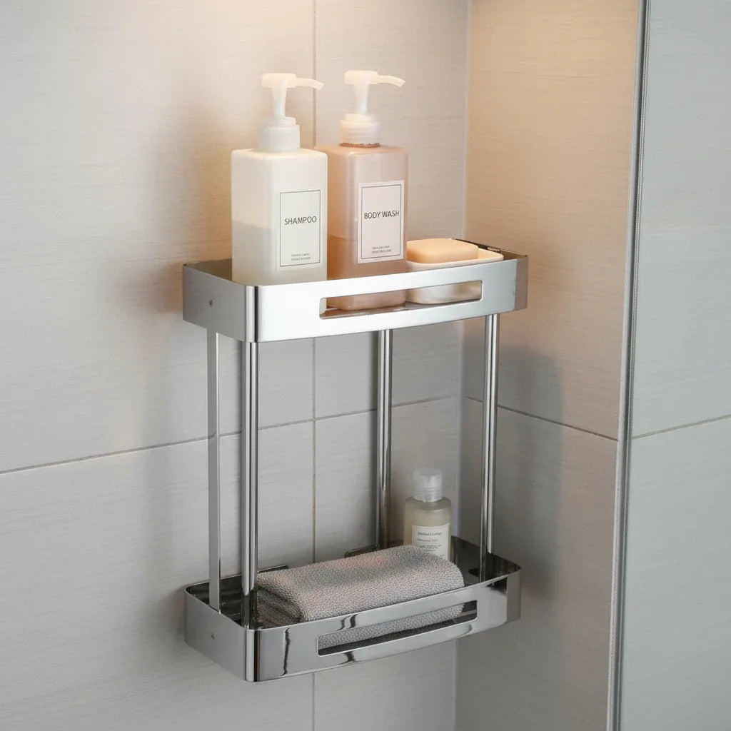 Hot Popular Bathroom Straight Shelves Wall Mounted Stainless Steel