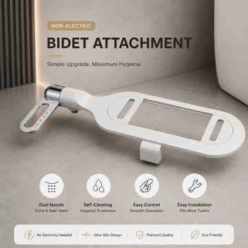 Slim Dual-Wash Non-Electric Bidet Attachment