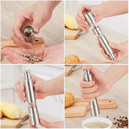 Stainless Steel Manual pepper and Salt Grinder