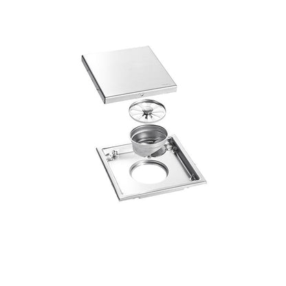 Custom square SUS304 Stainless Steel Clean Out Shower Anti Smell Floor Waste Drain for Bathroom