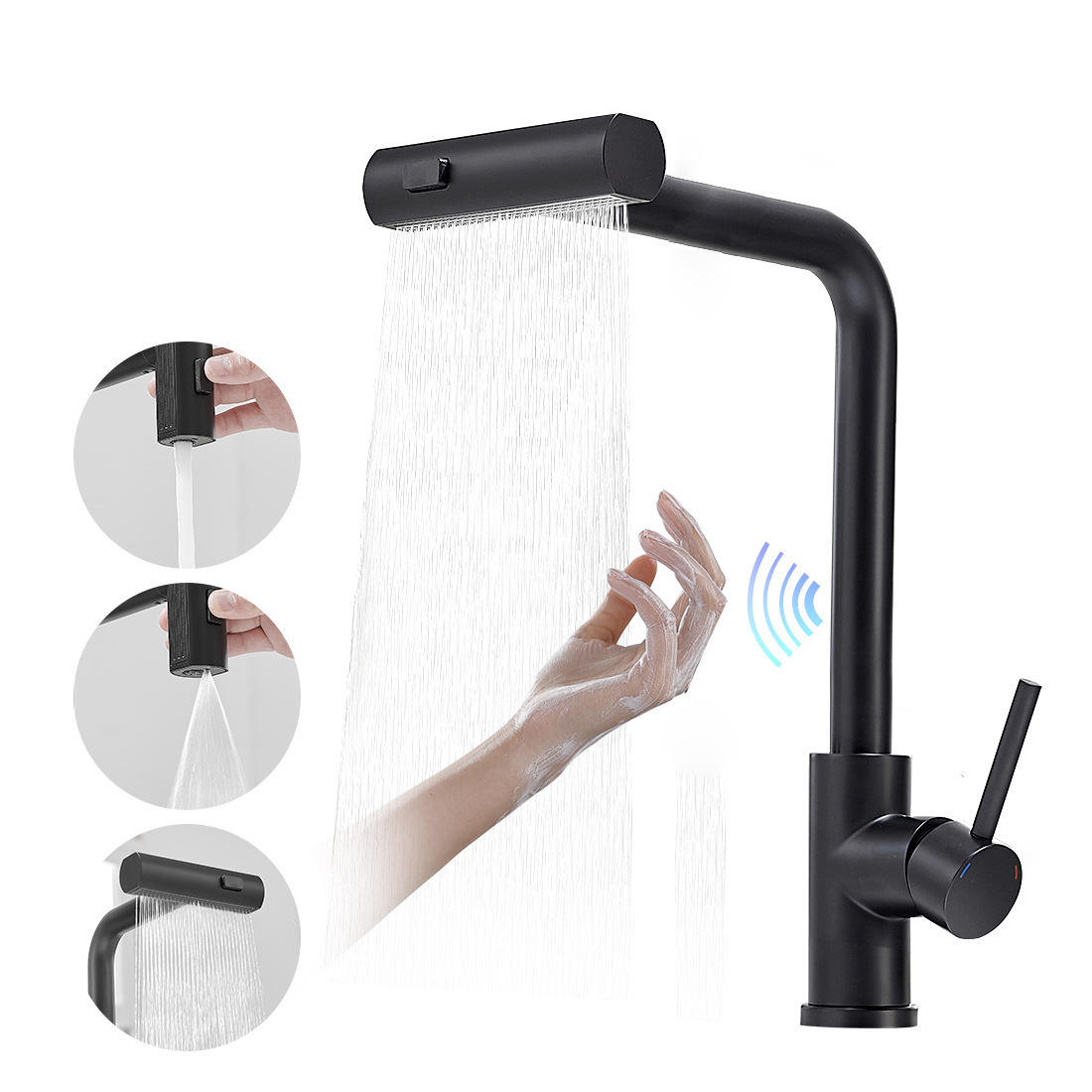Premium Waterfall Kitchen Faucet 4 in 1