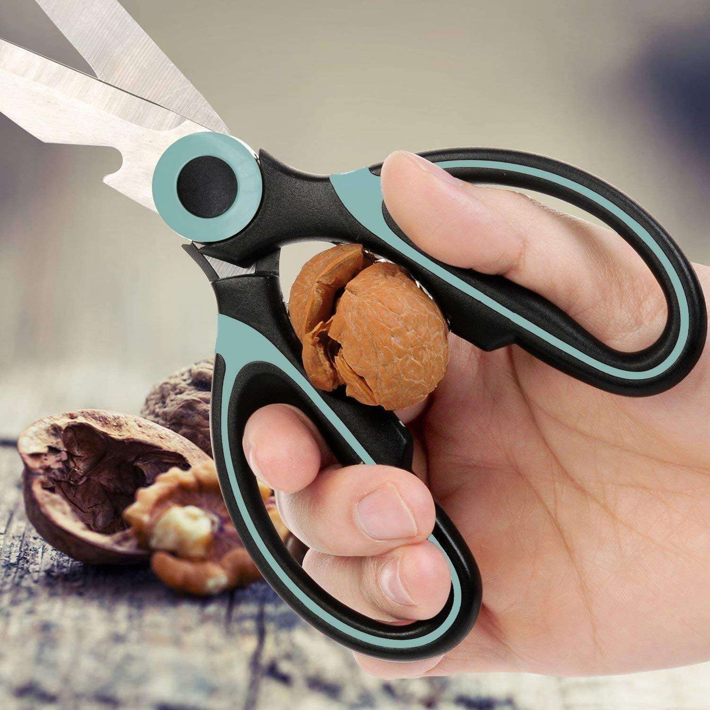 5 in 1 Multi Functional Kitchen Scissors Stainless Steel Heavy Duty Food Shears