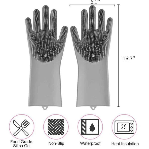 Complete Cleaning Bundle - Self drainig Rack - 3in1 Cleaning Kit & Silicon Gloves