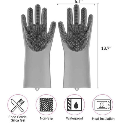 Complete Cleaning Bundle - Self drainig Rack - 3in1 Cleaning Kit & Silicon Gloves