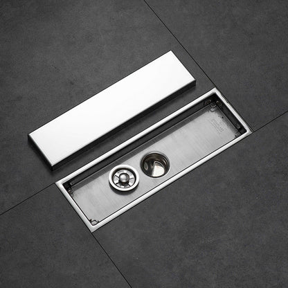 Stainless Steel Concealed Invisible Tile Insert Bathroom Trap Long Linear Floor Drain 4*12