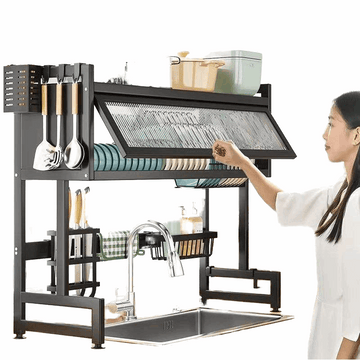 Over Sink Kitchen Dish Drainer Rack – Drying & Storage Cabinet