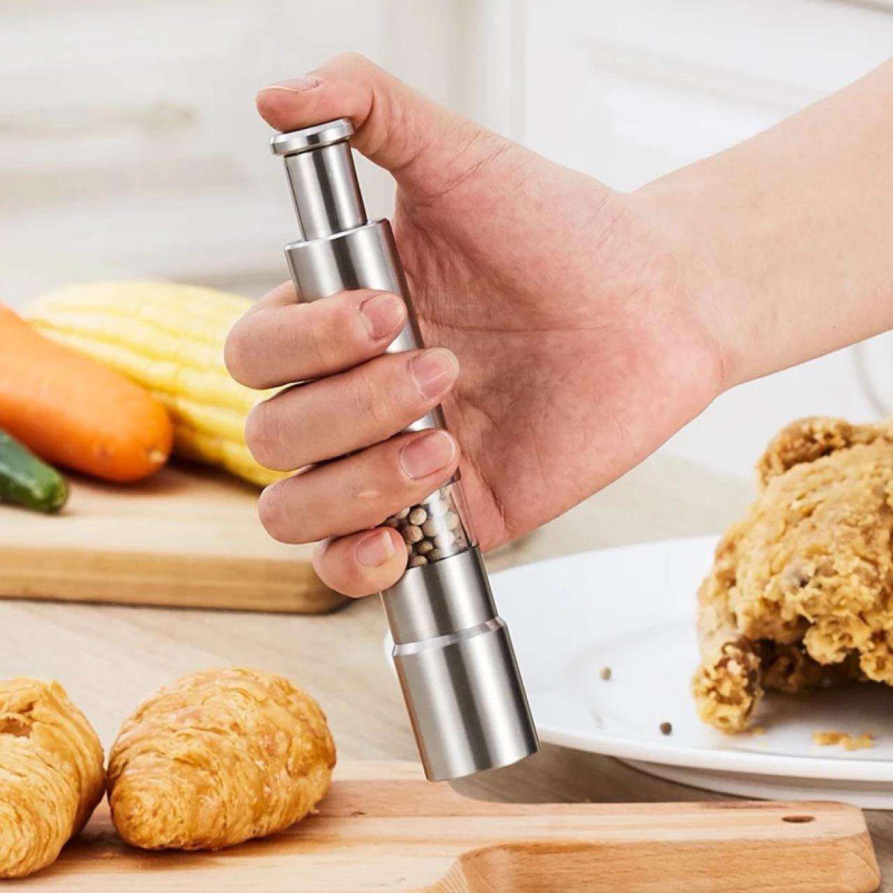 Stainless Steel Manual pepper and Salt Grinder