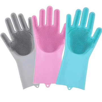 Silicone Scrubbing Gloves – Multi-Purpose Cleaning & Washing Gloves