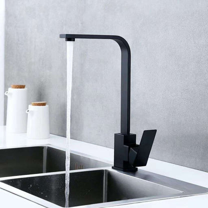 Hot and Cold Mixing Faucet 7-shaped Kitchen Faucets Single Handle Deck Mounted