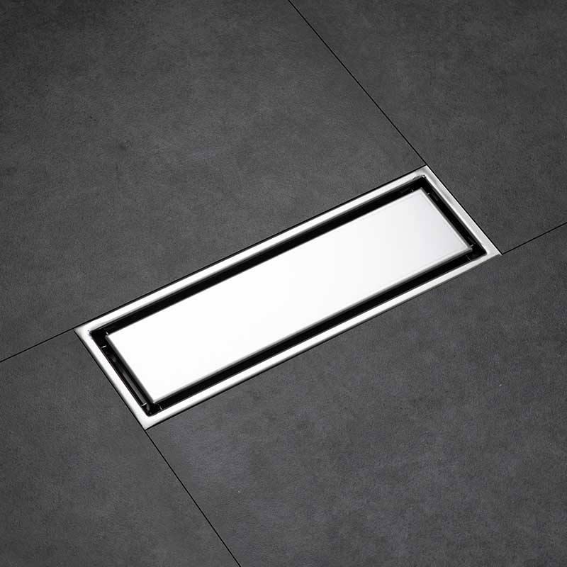 Stainless Steel Concealed Invisible Tile Insert Bathroom Trap Long Linear Floor Drain