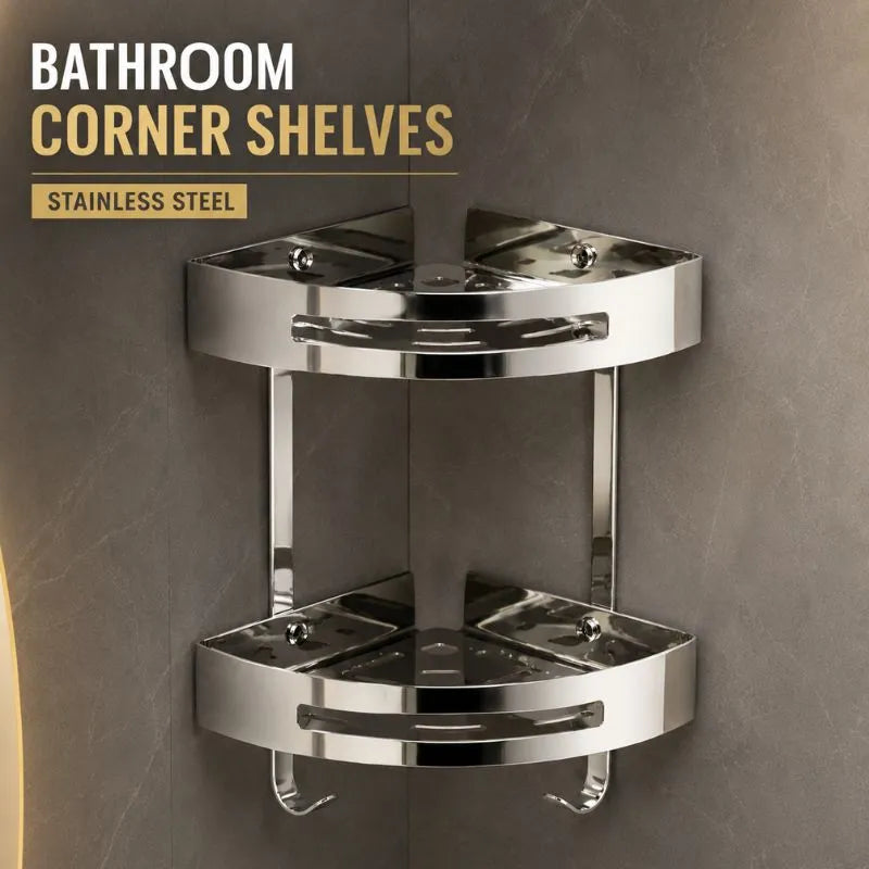Hot Popular Bathroom Corner Shelves Wall Mounted Stainless Steel