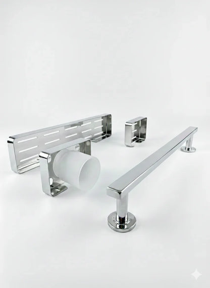 Bathroom accessories set stainless steel/ non-magnet 4 piece