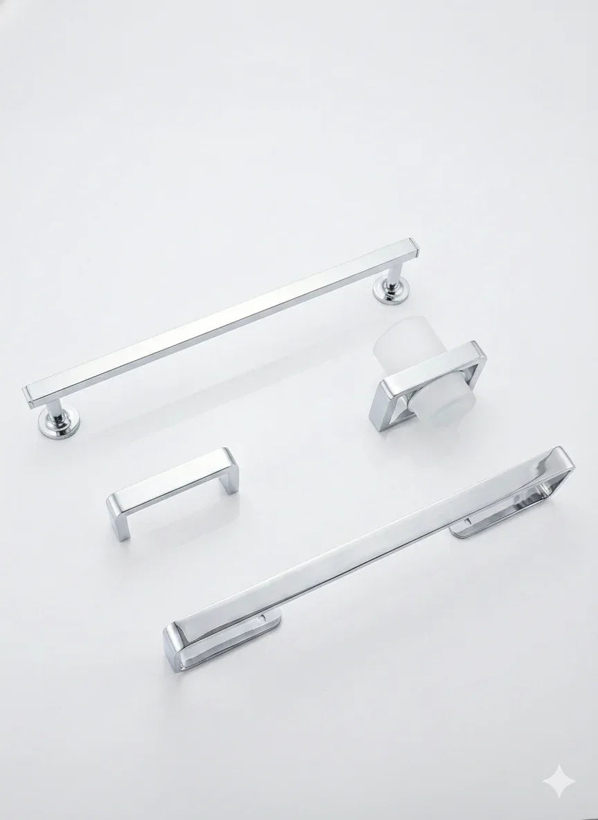 Bathroom accessories set stainless steel/ non-magnet 4 piece