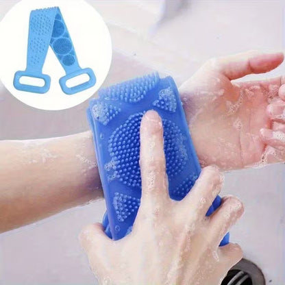Silicone Bath Brush with Strap – Back Scrubber & Body Massager