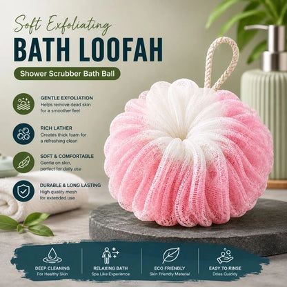 Loofah Sponge for Body Cleaning Bath Ball Soft Exfoliating Scrubber Sponge