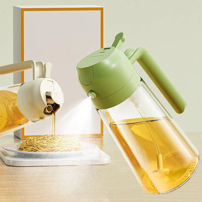 Sprayable & Pourable Oil Bottle – 2-in-1 Oil Dispenser