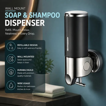 Wall Mount Soap & Shampoo Dispenser