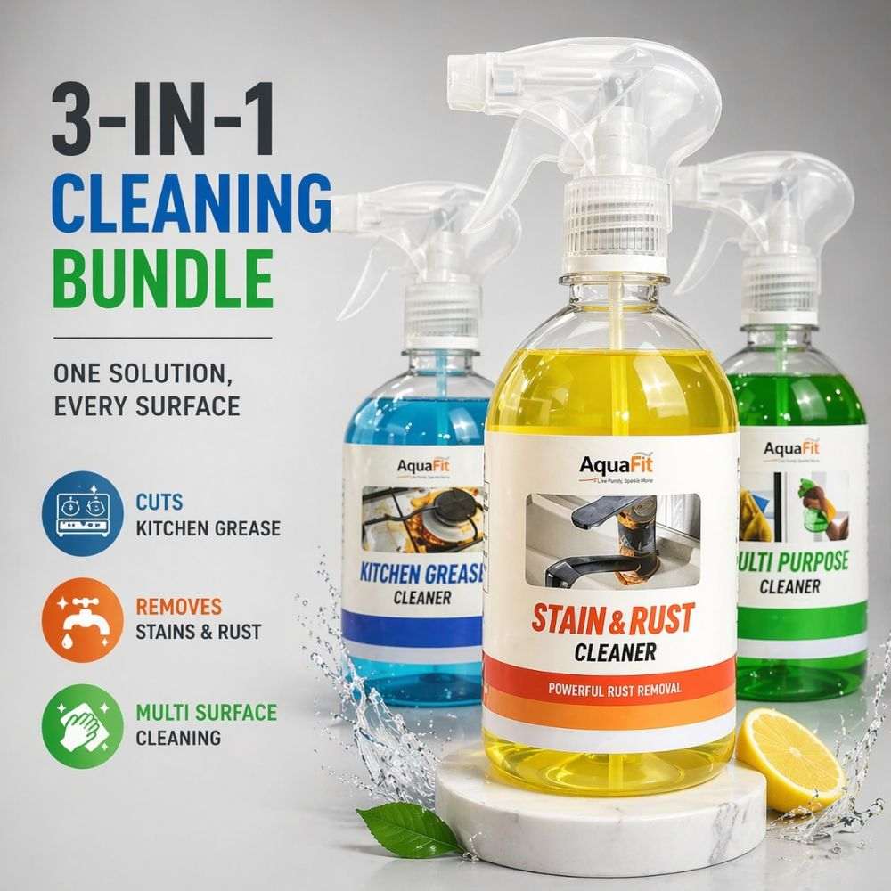 Complete Cleaning Bundle - Self drainig Rack - 3in1 Cleaning Kit & Silicon Gloves